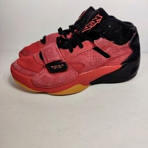 Jordan Zion 2 Red Black Suede Gum Basketball Sneaker Men's Shoe Size 8